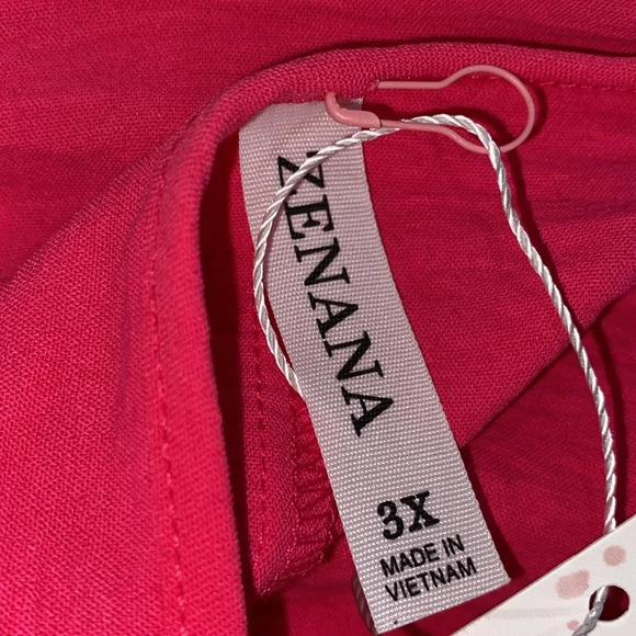 ZENANA pink top size 3X new with tags - Picture 5 of 7